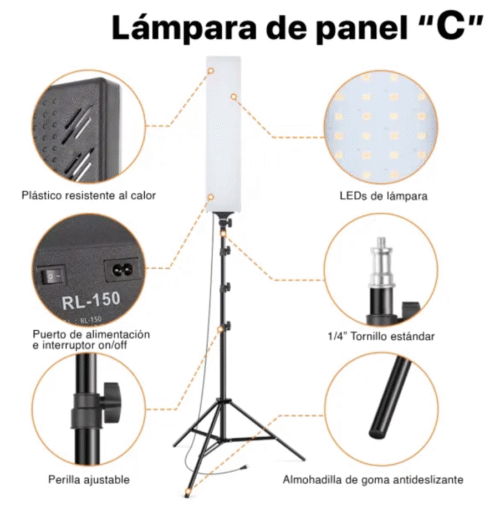 Lampara De Panel Recta